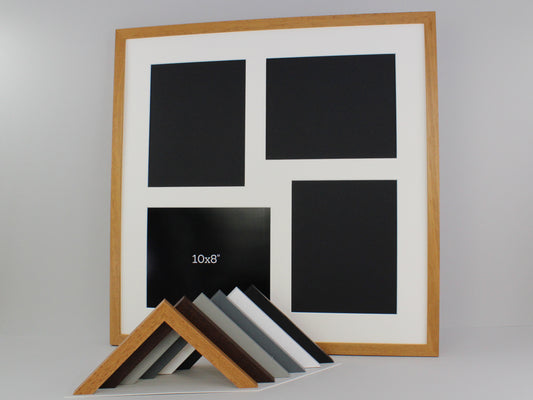 Suits Four 8x10" photos. 60x60cm. Wooden Collage Photo Frame. - PhotoFramesandMore - Wooden Picture Frames