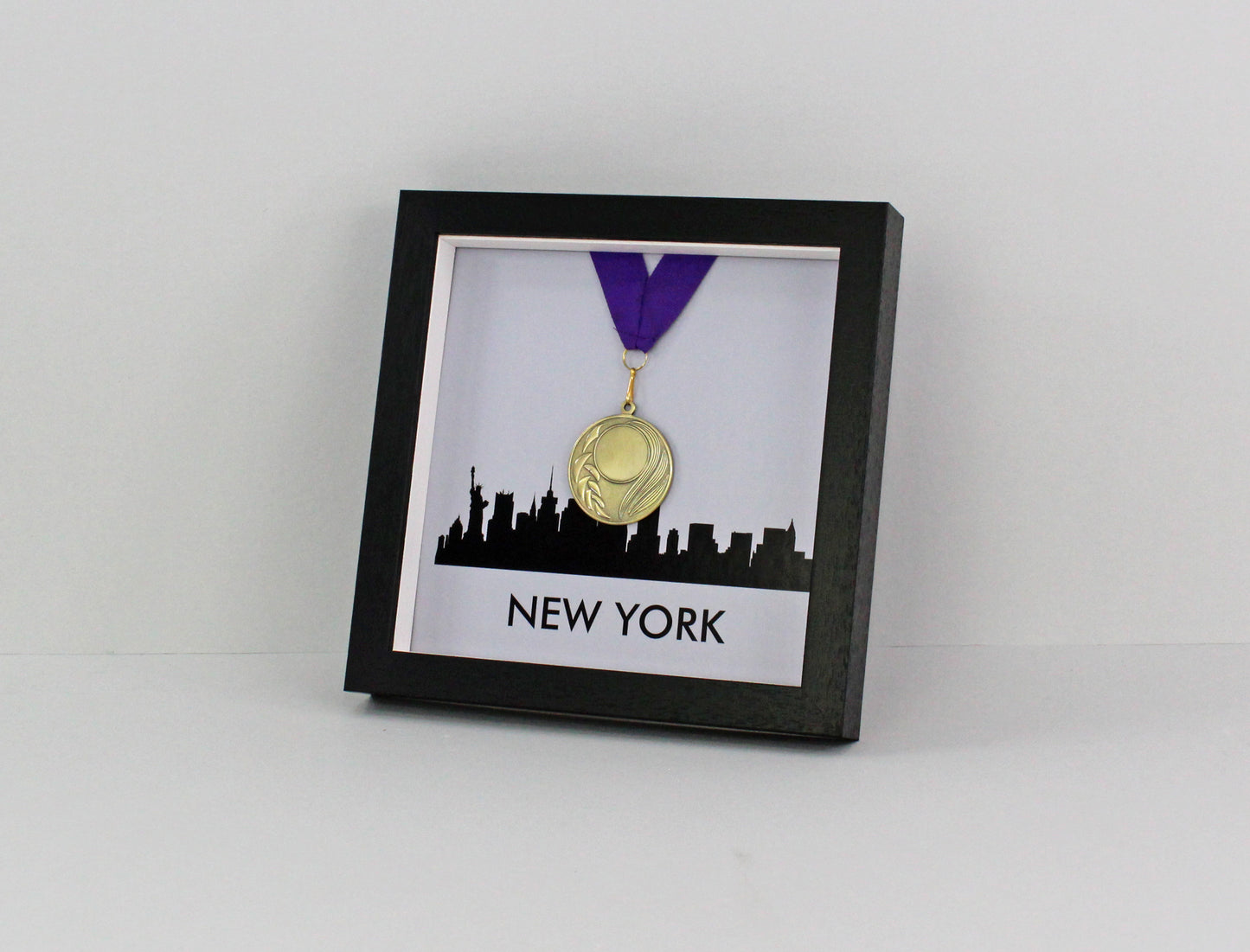Medal Display frame for one Medal - London/Berlin/Paris/Chicago/New York and more. Perfect way to display your achievements! - PhotoFramesandMore - Wooden Picture Frames