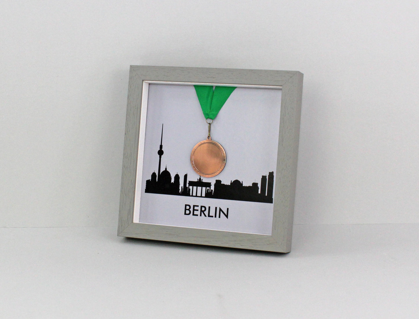 Medal Display frame for one Medal - London/Berlin/Paris/Chicago/New York and more. Perfect way to display your achievements! - PhotoFramesandMore - Wooden Picture Frames
