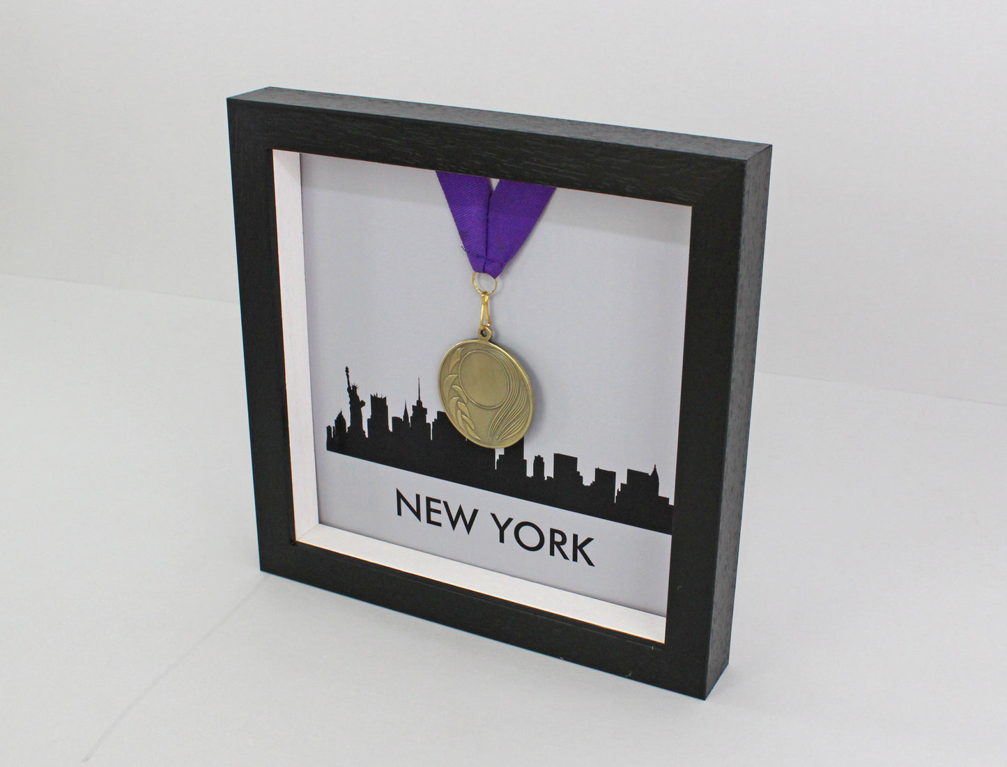 Medal Display frame for one Medal - London/Berlin/Paris/Chicago/New York and more. Perfect way to display your achievements! - PhotoFramesandMore - Wooden Picture Frames
