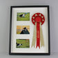 Rosette Display Frame. 40x50. Suits a Rosette and Three 6x4" Photographs. - PhotoFramesandMore - Wooden Picture Frames