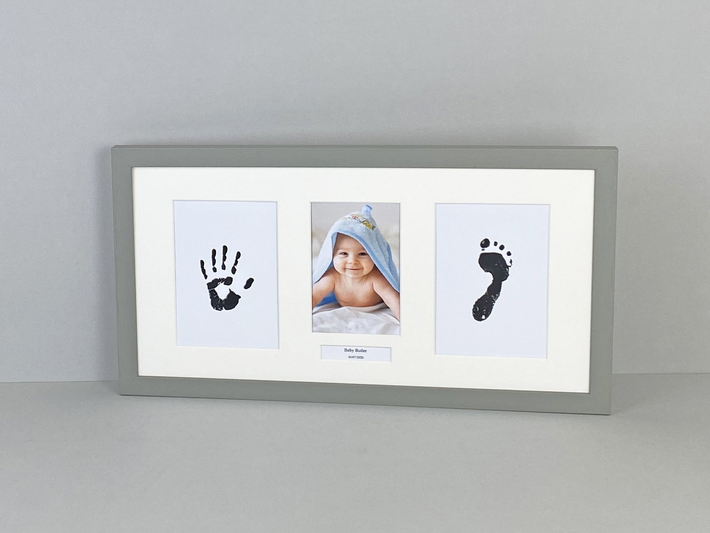 Capture The Memory Frames. Handmade Photo Frame for Baby's Hand&Foot Prints, Inkless kit included. 25x50cm. A Perfect Gift for New Parents. - PhotoFramesandMore - Wooden Picture Frames