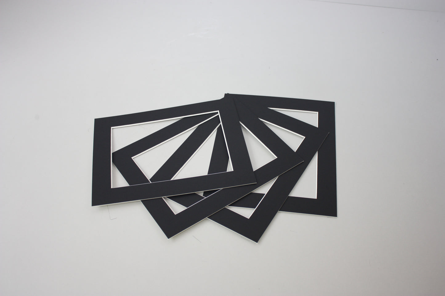 Pack of 5 Mounts - Black - PhotoFramesandMore - Wooden Picture Frames