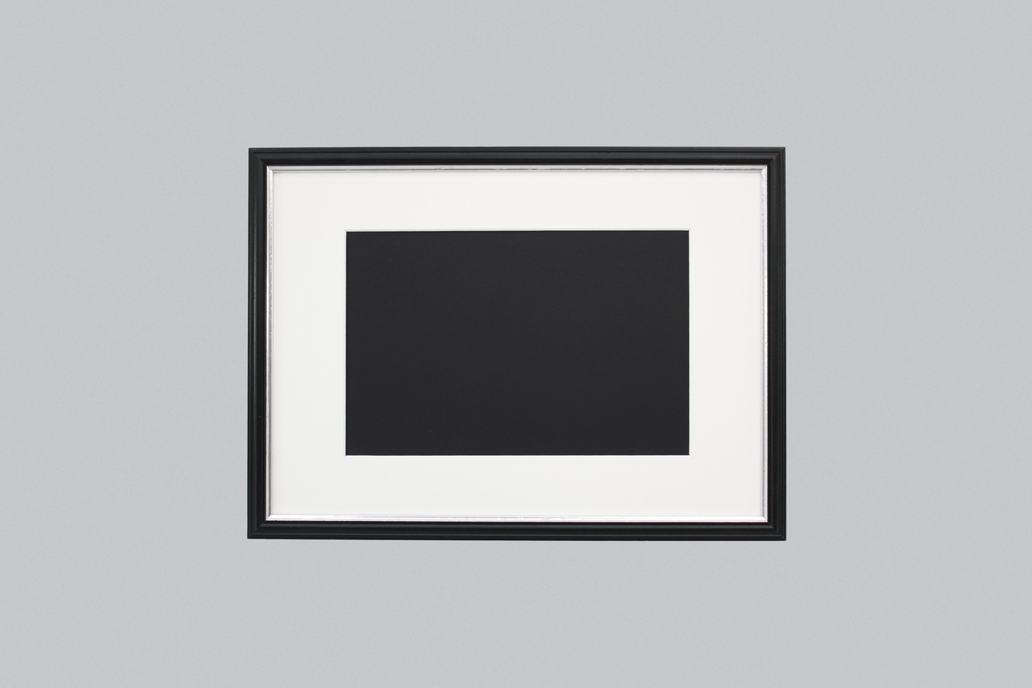 Black with a silver trim - A-Size Frames - Traditional Style - A1, A2, A3, A4 Size Wooden Poster Frame