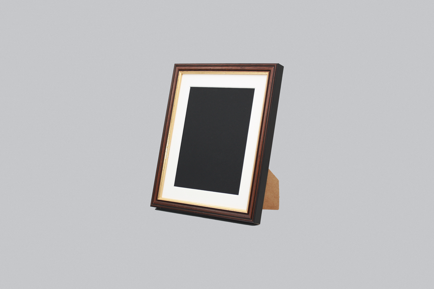 Mahogany with Gold Trim - Traditional Style Wooden Photo Frames - Stand or Hang.