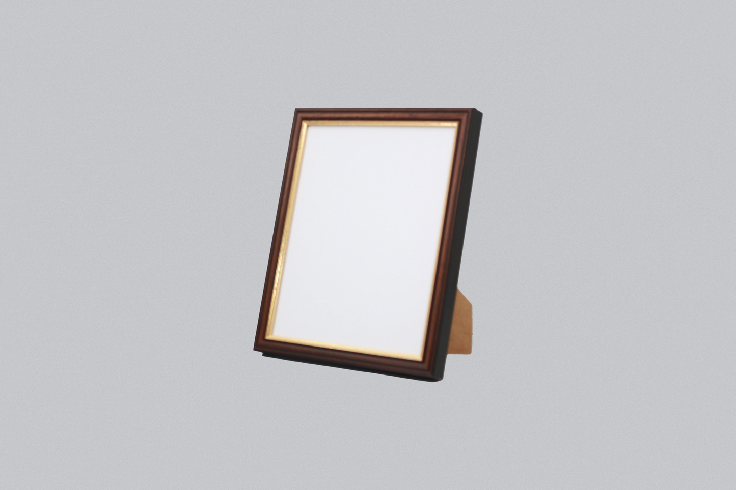 Mahogany with Gold Trim - Traditional Style Wooden Photo Frames - Stand or Hang.