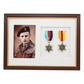 Military Medal display Frame for Two Medals and a 6x4" Photograph. Traditional Range. - PhotoFramesandMore - Wooden Picture Frames