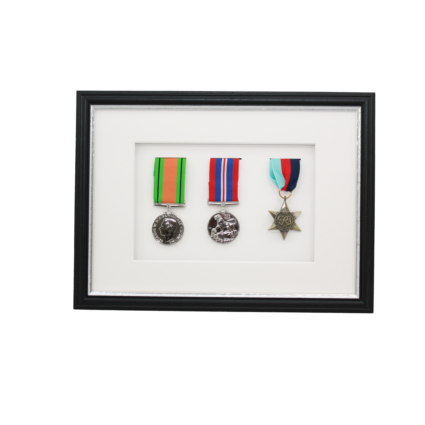 Military Medal display Frame for Three Medals. Traditional Range. - PhotoFramesandMore - Wooden Picture Frames