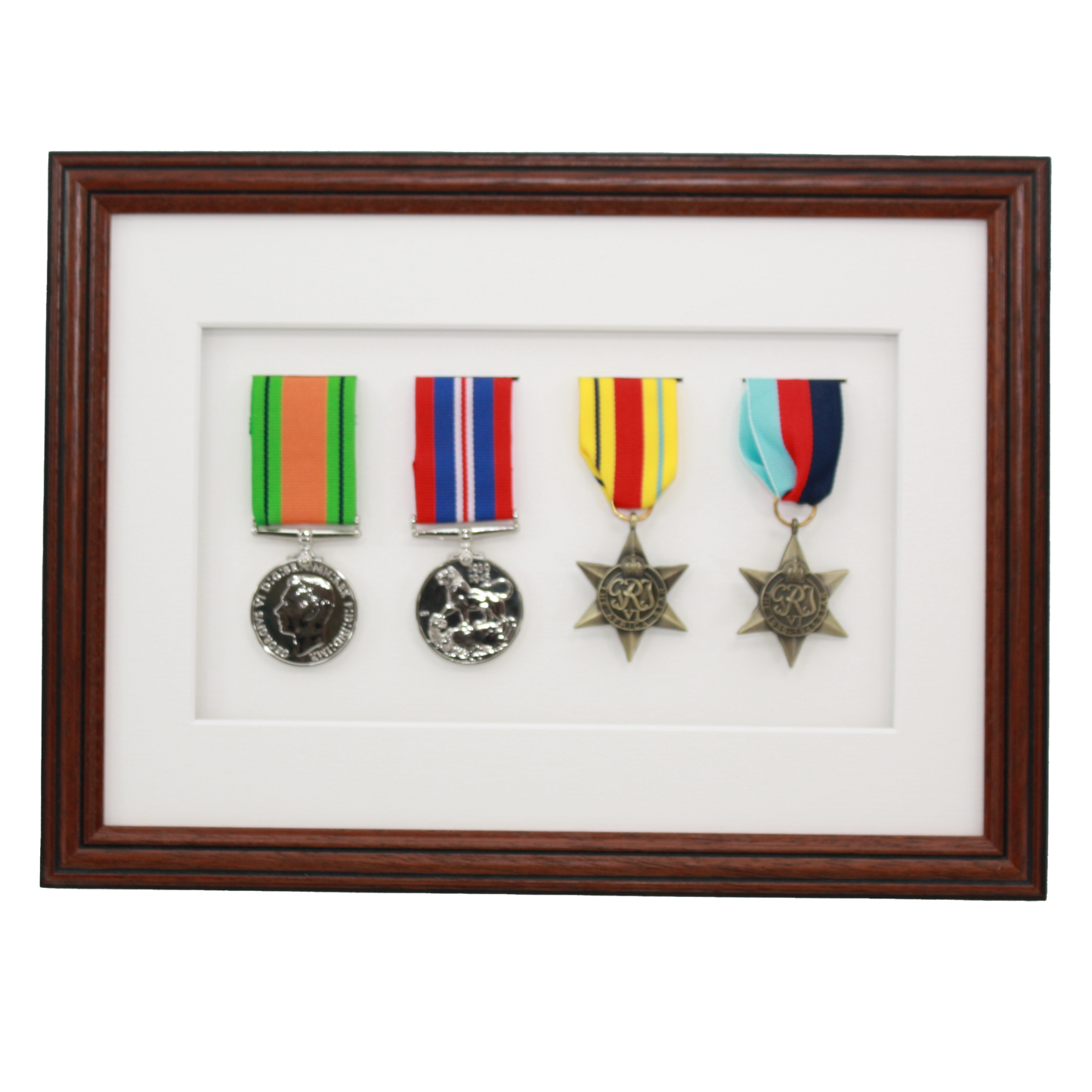 Military Medal display Frame for Four Medals. Traditional Range. - PhotoFramesandMore - Wooden Picture Frames