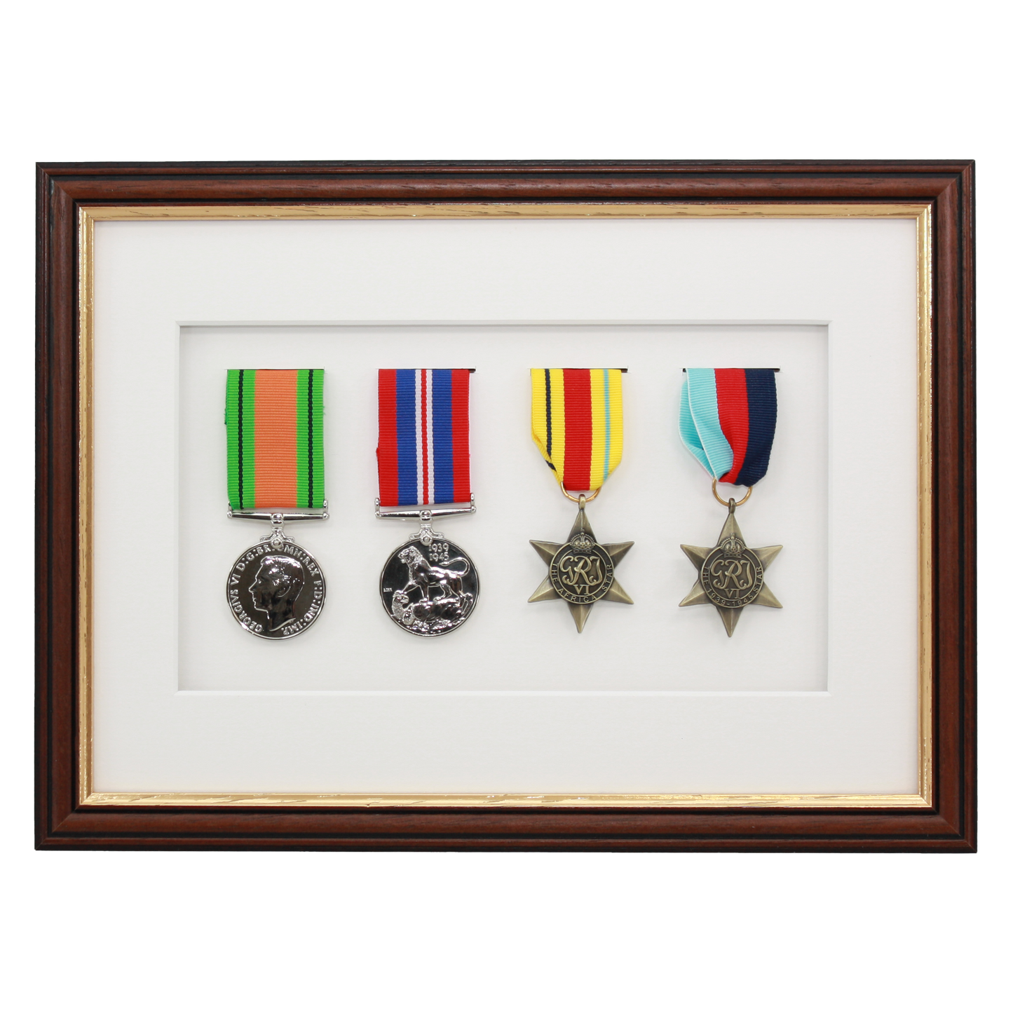 Military Medal display Frame for Four Medals. Traditional Range. - PhotoFramesandMore - Wooden Picture Frames