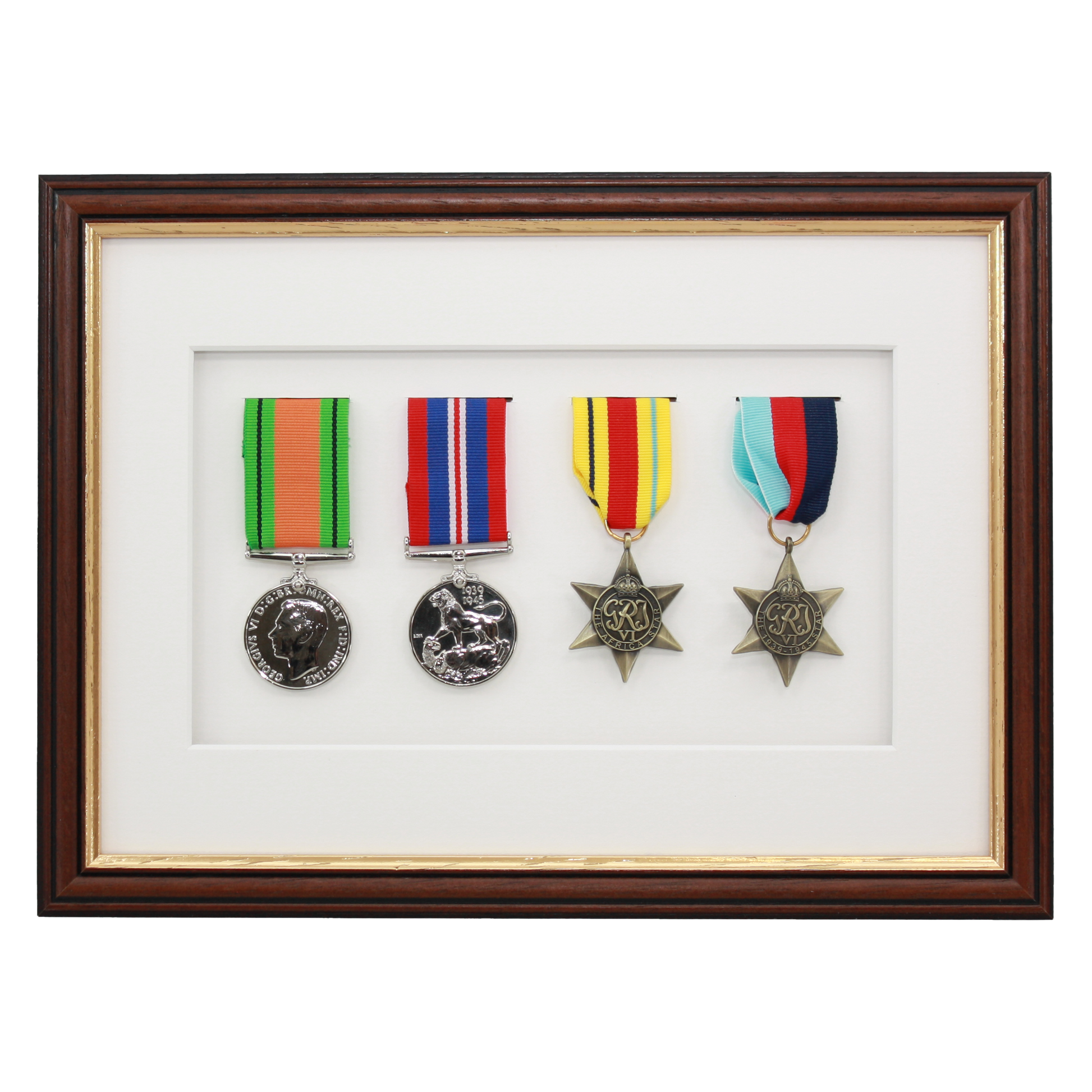 Military Medal display Frame for Four Medals. Traditional Range. - PhotoFramesandMore - Wooden Picture Frames