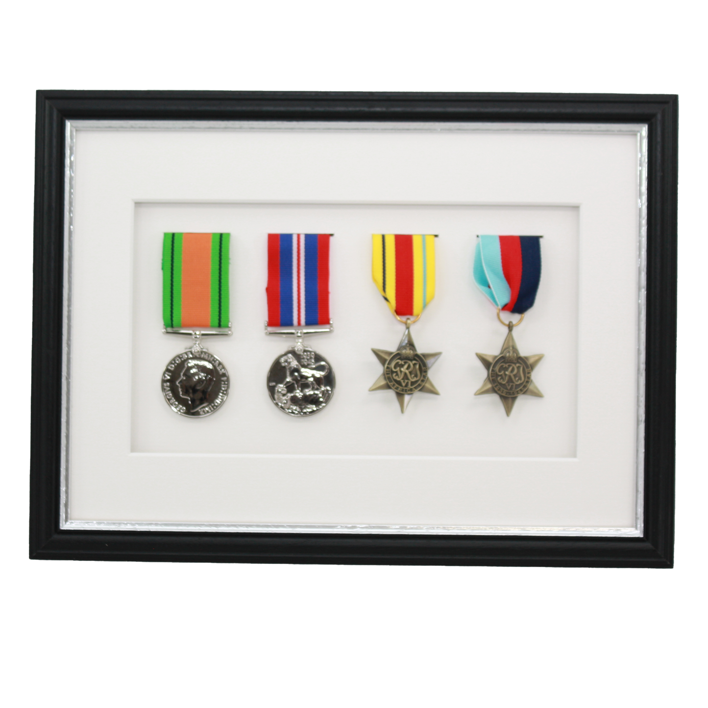 Military Medal display Frame for Four Medals. Traditional Range. - PhotoFramesandMore - Wooden Picture Frames