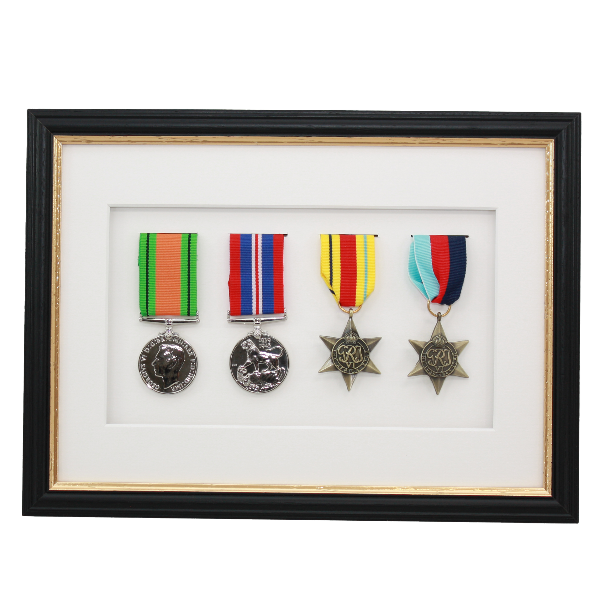 Military Medal display Frame for Four Medals. Traditional Range. - PhotoFramesandMore - Wooden Picture Frames