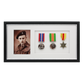 Military Medal display Frame for Three Medals and a 6x4" Photograph. Traditional Range. - PhotoFramesandMore - Wooden Picture Frames