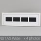 Instax Wide. Suits Four Instax wide sized Photos, Visual aperture 9.5x5.8cm. 15x50cm.Wooden Multi Aperture Frame. Portrait or Landscape. - PhotoFramesandMore - Wooden Picture Frames