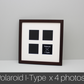 Polaroid I-TYPE - Holds Four  Photos. - PhotoFramesandMore - Wooden Picture Frames