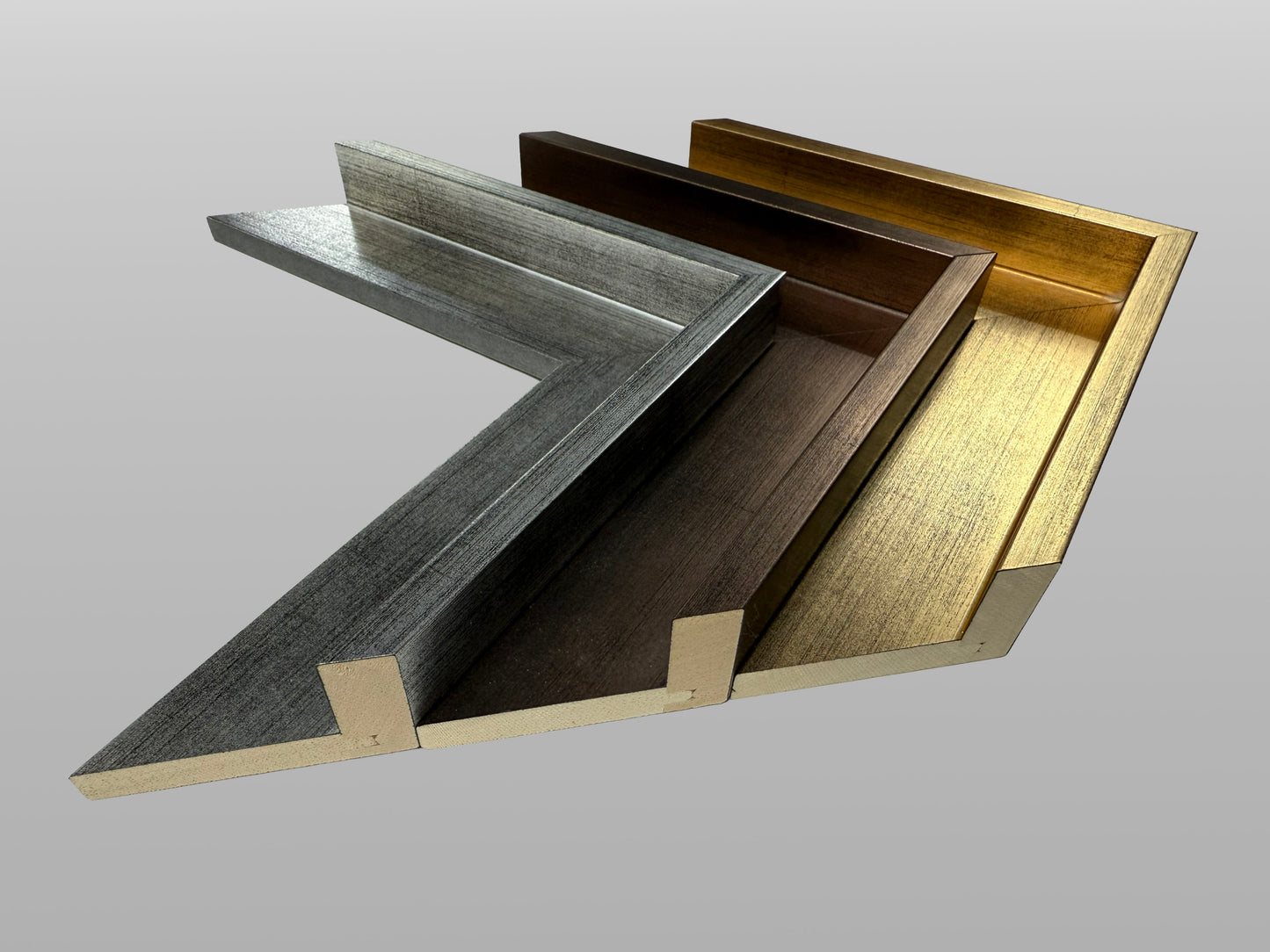 Gold Colour Wooden Tray Frames. 22mm Deep. Standard Size. Floating Effect Frames for Canvas