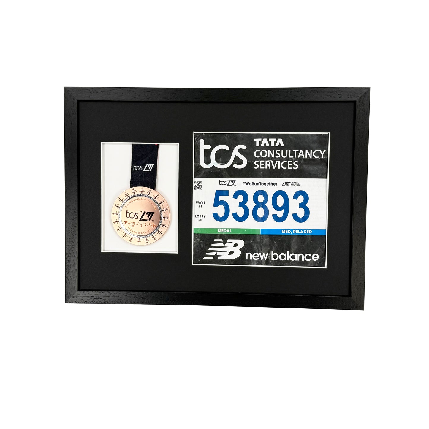 London Marathon 2026 Frame. Black Mount.