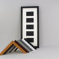 Instax Wide. Suits Five Instax wide sized Photos, Visual aperture 9.5x5.8cm. 20x50cm Wooden Multi Aperture Frame. - PhotoFramesandMore - Wooden Picture Frames