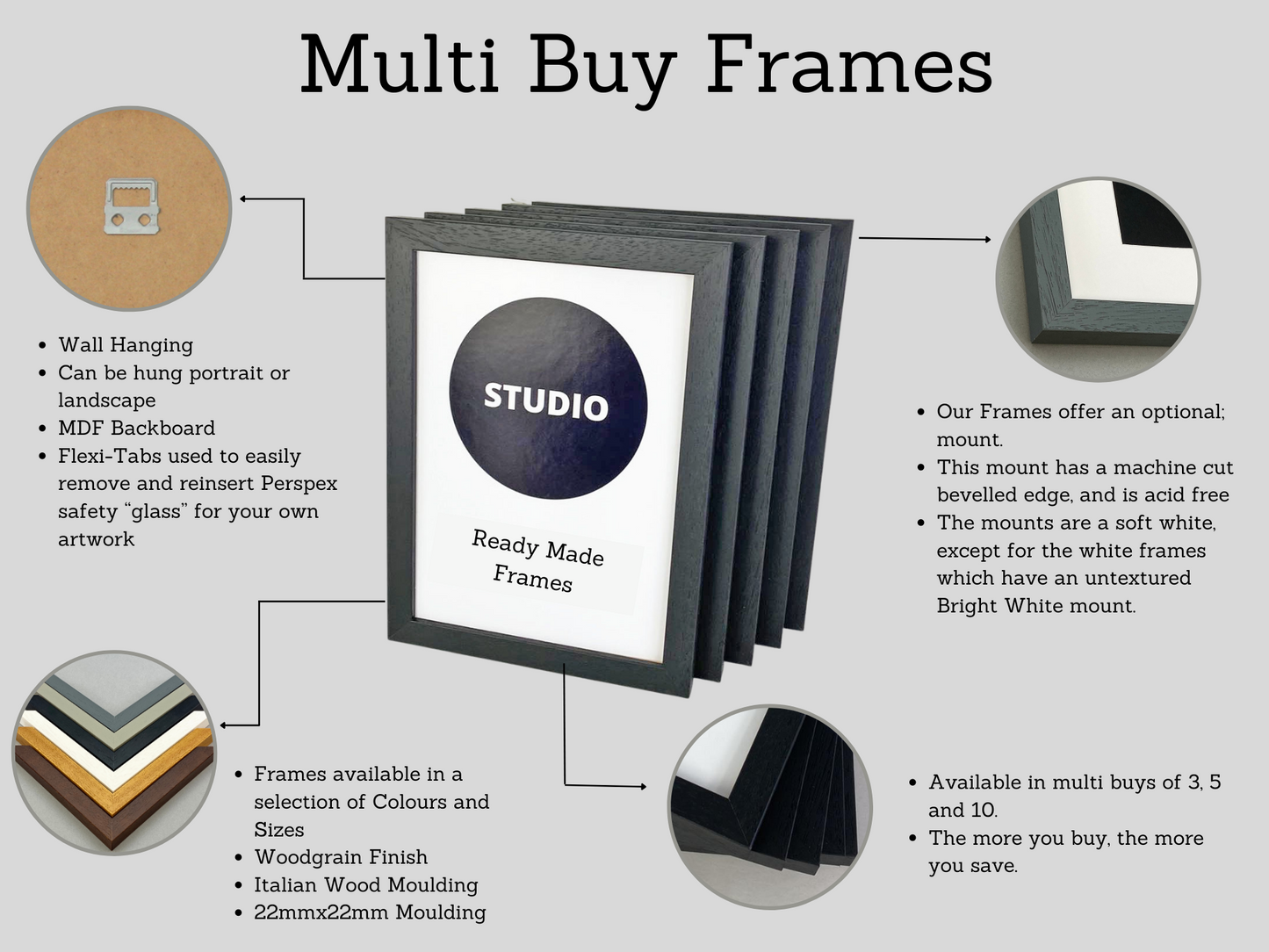 MULTI-BUY Ready Made Frames - Studio Range.