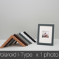 Polaroid I-Type - Wooden Frame. Suits one Polaroid I-Type - Visible aperture 76mmx76mm sized Photo. 8x6" Frame. Stand and Hang option. - PhotoFramesandMore - Wooden Picture Frames