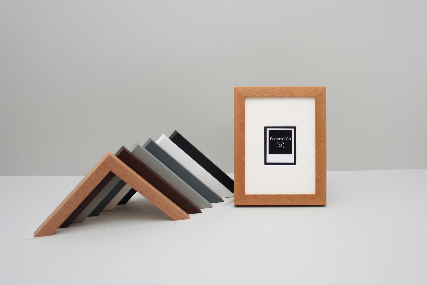 Polaroid GO Film Float Frame - Suits One Polaroid Go | Wooden Photo Frame showing the entire Photo, including border. - PhotoFramesandMore - Wooden Picture Frames