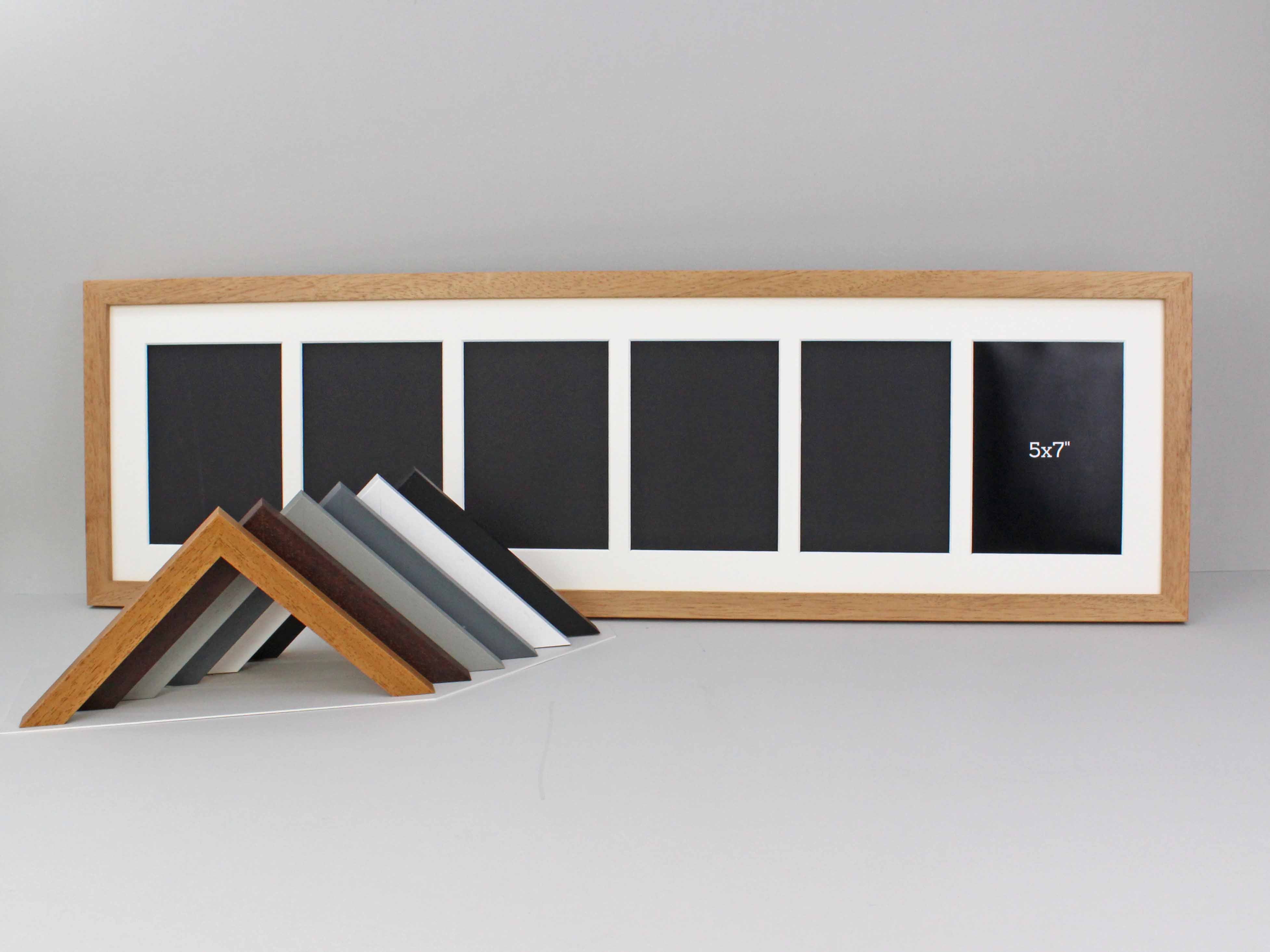 Modern Triple Aperture Photo Collage Frame - Fits 6x4, 7x5, 8x6 Photos - Choice Of Colour, MDF, UK Made