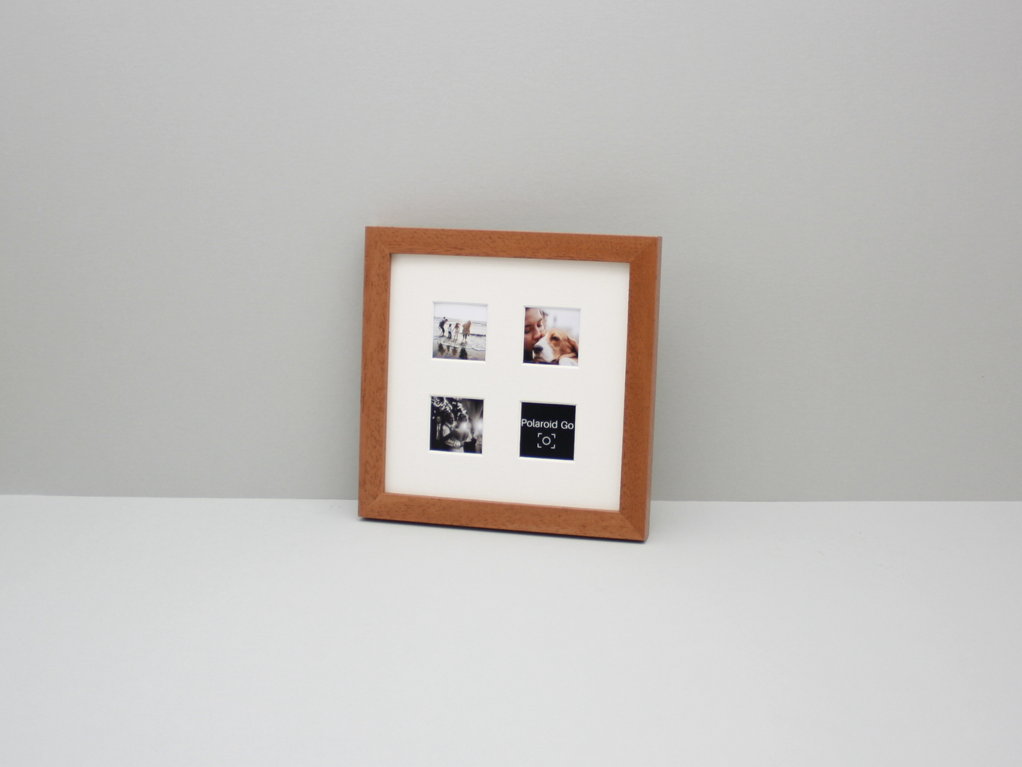 Polaroid GO - Wooden Multi Aperture Frame. Holds Four 43mmx43mm sized Photos. 20x20cm. - PhotoFramesandMore - Wooden Picture Frames