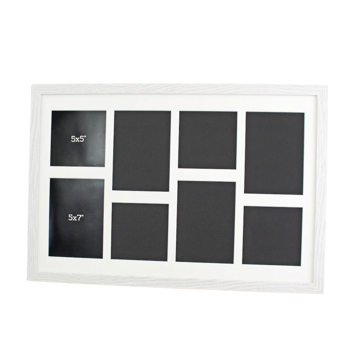 Suits Four 5x5" and Four 5x7" photos. 40x60cm. Wooden Multi Aperture Photo Frame.