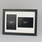 Suits Two 5x7" Photos; One Portrait and One Landscape. 11x14" Frame. Wooden Multi Aperture Photo Frame. - PhotoFramesandMore - Wooden Picture Frames