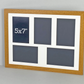 Suits Five 5x7" Photos. 40x50cm Multi Aperture Photo Frame. - PhotoFramesandMore - Wooden Picture Frames