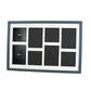 Suits Four 5x5" and Four 5x7" photos. 40x60cm. Wooden Multi Aperture Photo Frame.