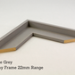 Pale Grey - Wooden Tray Frames. 22mm Deep. Standard Size. Floating Effect Frames for Canvases. - PhotoFramesandMore - Wooden Picture Frames