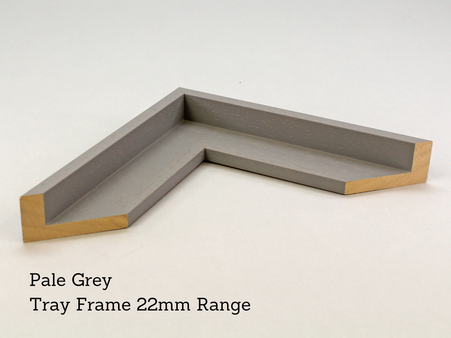 Pale Grey - Wooden Tray Frames. 22mm Deep. Standard Size. Floating Effect Frames for Canvases. - PhotoFramesandMore - Wooden Picture Frames