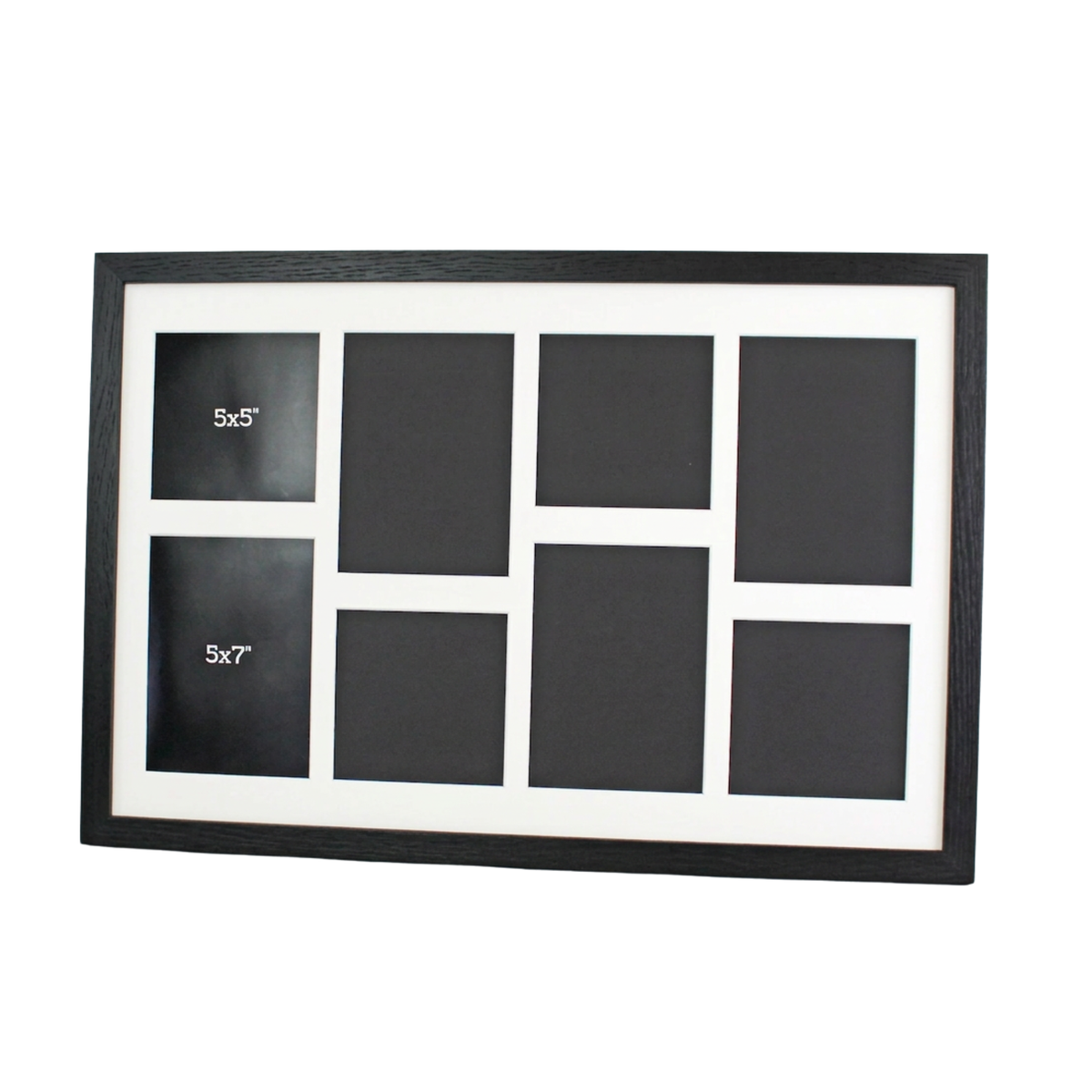 Suits Four 5x5" and Four 5x7" photos. 40x60cm. Wooden Multi Aperture Photo Frame.
