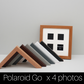 Polaroid GO - Wooden Multi Aperture Frame. Holds Four 43mmx43mm sized Photos. 20x20cm. - PhotoFramesandMore - Wooden Picture Frames