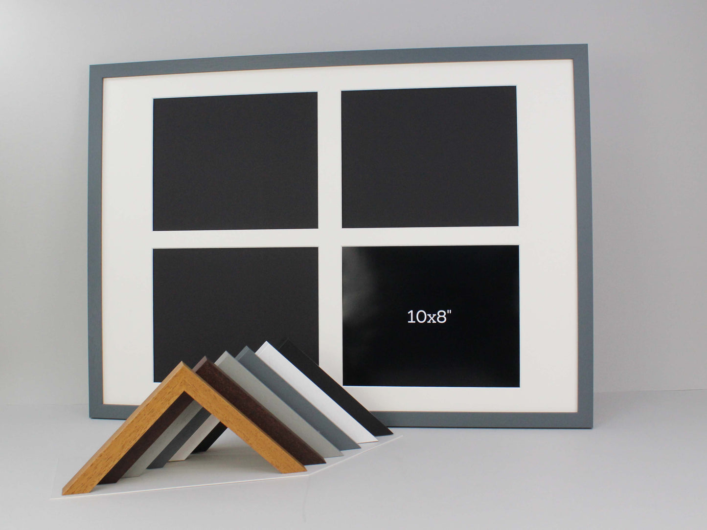 Suits Four 8x10" sized Photos. 50x70cm. Wooden Multi Aperture / Collage Photo Frame. - PhotoFramesandMore - Wooden Picture Frames