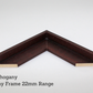 Mahogany Colour - Wooden Tray Frames. 22mm Deep. Standard Size. Floating Effect Frames for Canvases. - PhotoFramesandMore - Wooden Picture Frames