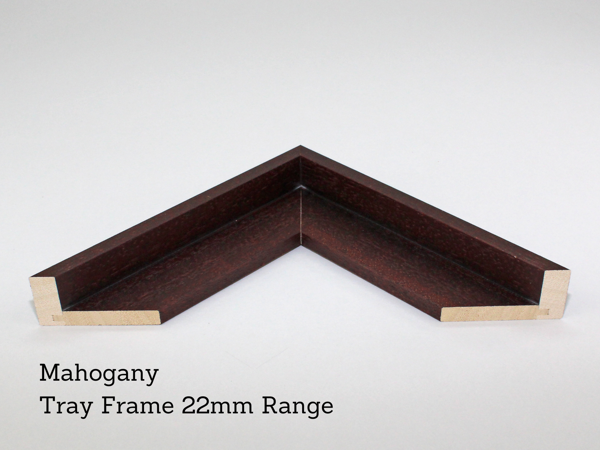 Mahogany Colour - Wooden Tray Frames. 22mm Deep. Standard Size. Floating Effect Frames for Canvases. - PhotoFramesandMore - Wooden Picture Frames