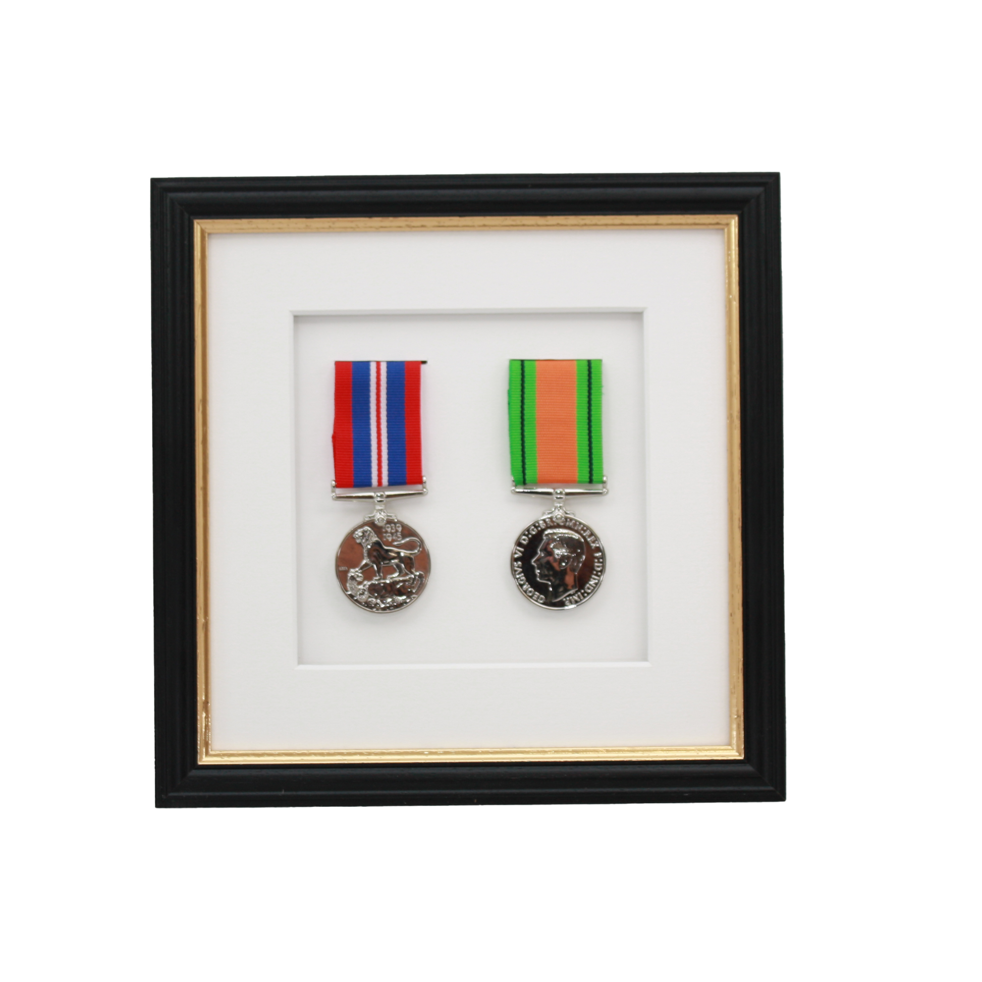 Military Medal display Frame for Two Medals. Traditional Range. - PhotoFramesandMore - Wooden Picture Frames