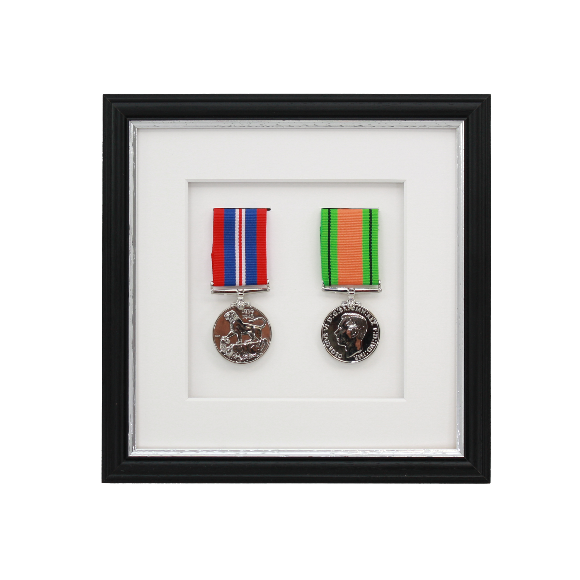 Military Medal display Frame for Two Medals. Traditional Range. - PhotoFramesandMore - Wooden Picture Frames