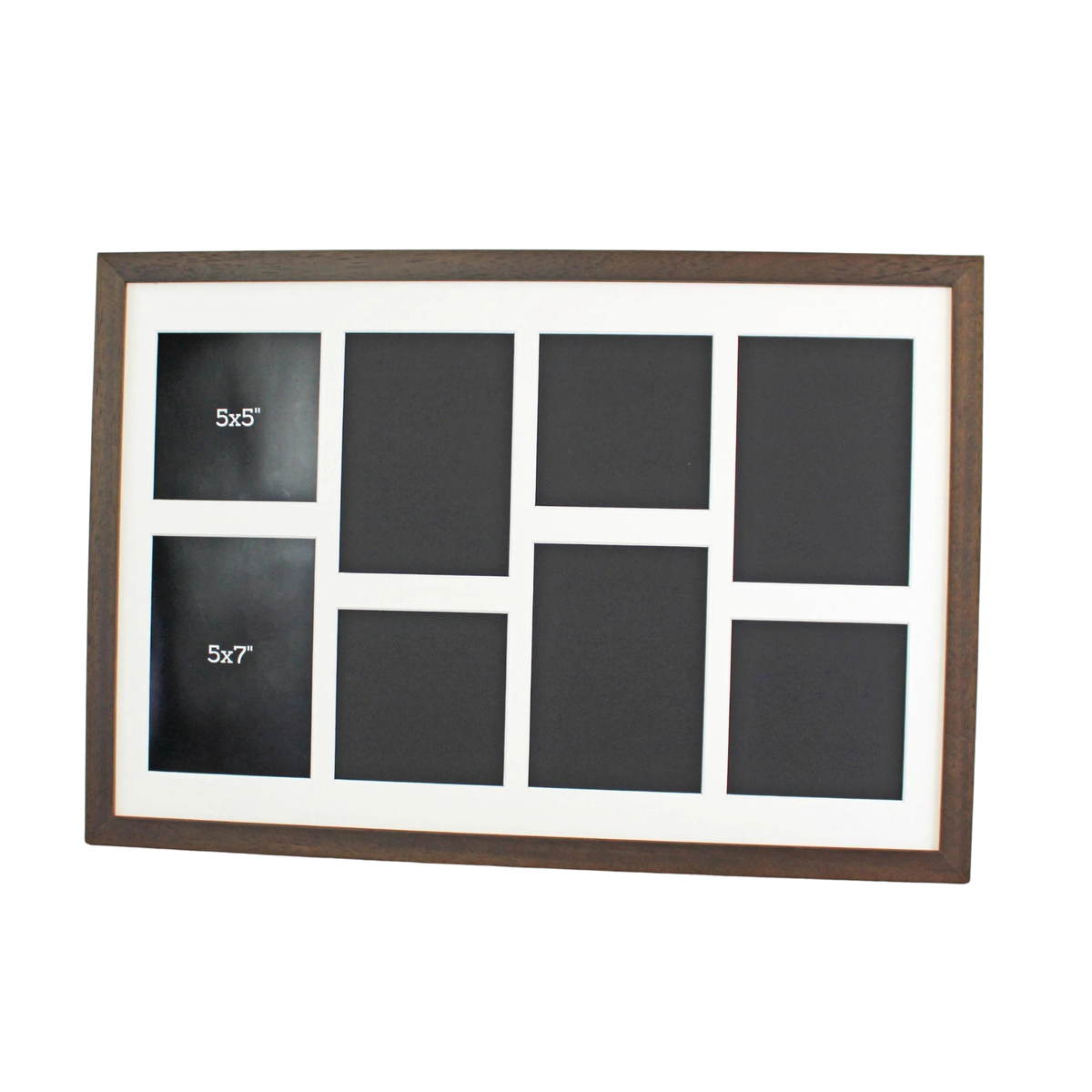 Suits Four 5x5" and Four 5x7" photos. 40x60cm. Wooden Multi Aperture Photo Frame.