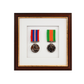 Military Medal display Frame for Two Medals. Traditional Range. - PhotoFramesandMore - Wooden Picture Frames