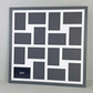 Suits Sixteen 6x4" Photos. 60x60cm. Wooden Multi Aperture Photo Frame.