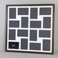 Suits Sixteen 6x4" Photos. 60x60cm. Wooden Multi Aperture Photo Frame.