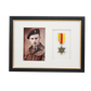 Military Medal display Frame for One Medal and a 6x4" Photograph. Traditional Range. - PhotoFramesandMore - Wooden Picture Frames