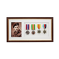 Military Medal display Frame for Four Medals and a 6x4" Photograph. Traditional Range. - PhotoFramesandMore - Wooden Picture Frames