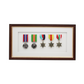 Military Medal display Frame for Five Medals. Traditional Range. - PhotoFramesandMore - Wooden Picture Frames