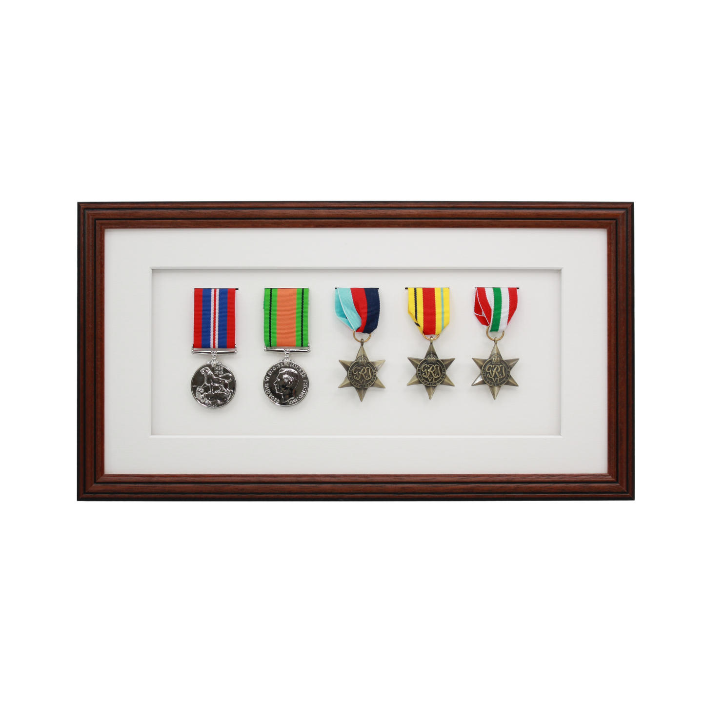 Military Medal display Frame for Five Medals. Traditional Range. - PhotoFramesandMore - Wooden Picture Frames