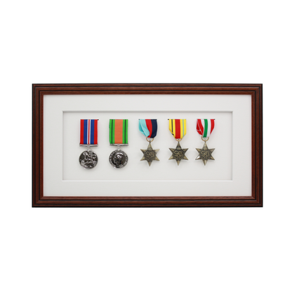 Military Medal display Frame for Five Medals. Traditional Range. - PhotoFramesandMore - Wooden Picture Frames